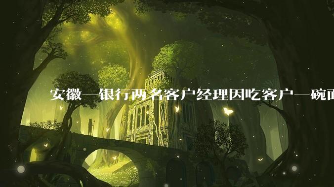 安徽一银行两名客户经理因吃客户一碗面每人被罚 3000 元，这个处罚力度合理吗？